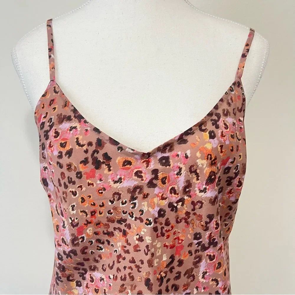 Garnet Hill %100 Silk Cami Top Size 4 Pink Preppy Feminine - Picture 3 of 7